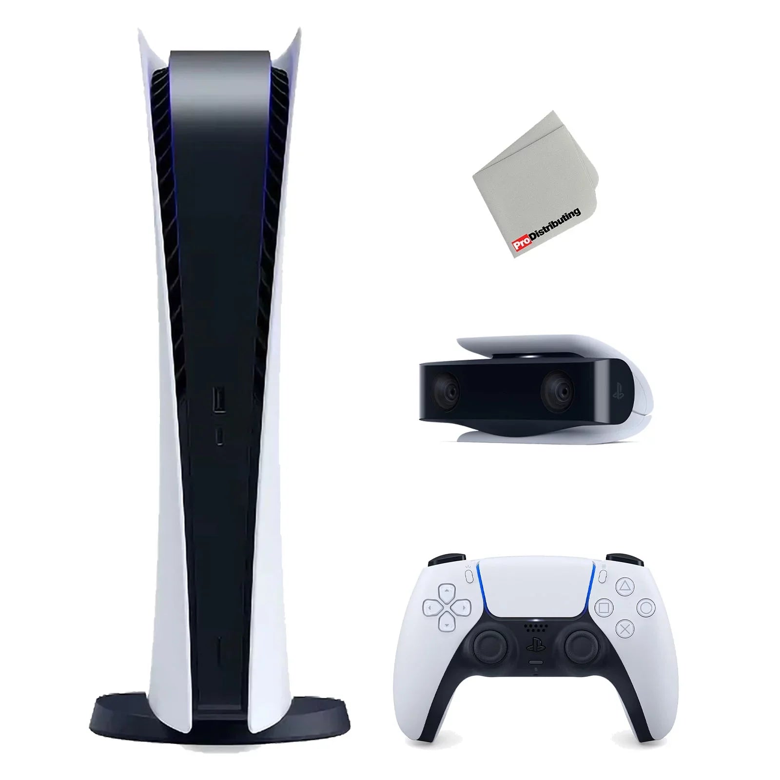 Sony Playstation 5 Digital Version Console (Japan Import) with 1080p  Camera and Microfiber Cloth