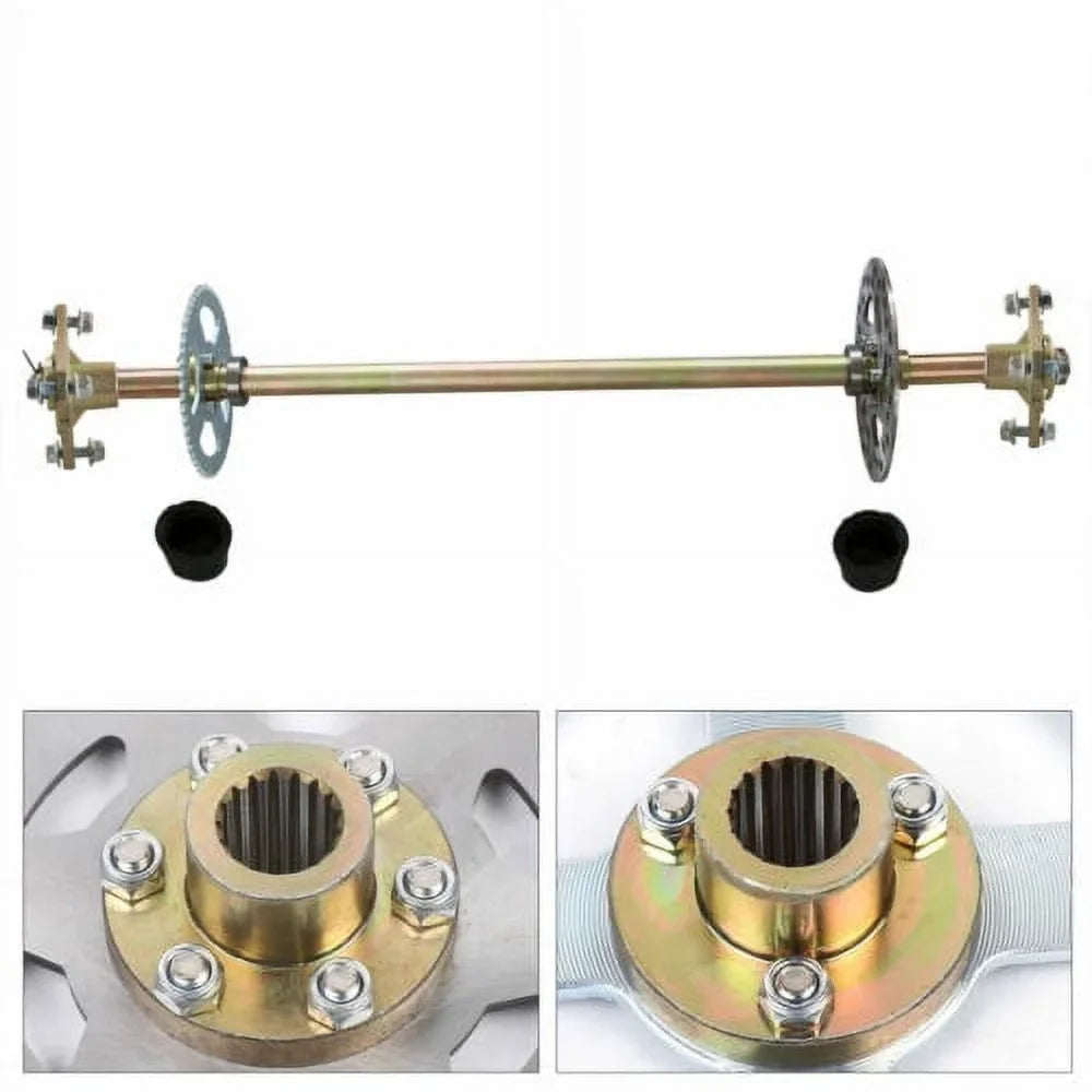 29"Go Kart Rear Live Axle Kit,Brake Assembly,Sprocket &Hub Fits Drift Trike Quad