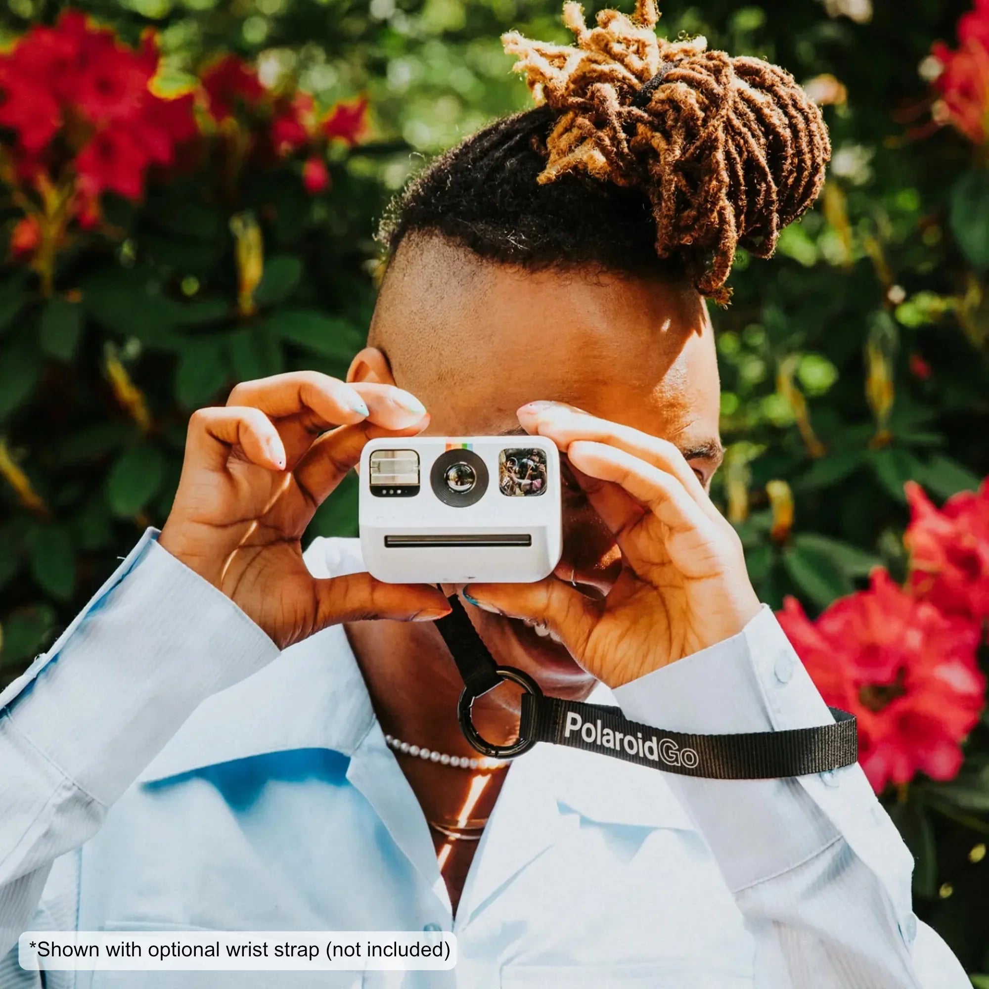 Polaroid Go Instant Mini Camera Starter Set, White Instant Camera with 16 Polaroid Go Color Instant Film Bundle, with a Lumintrail Lens Cleaning Cloth…