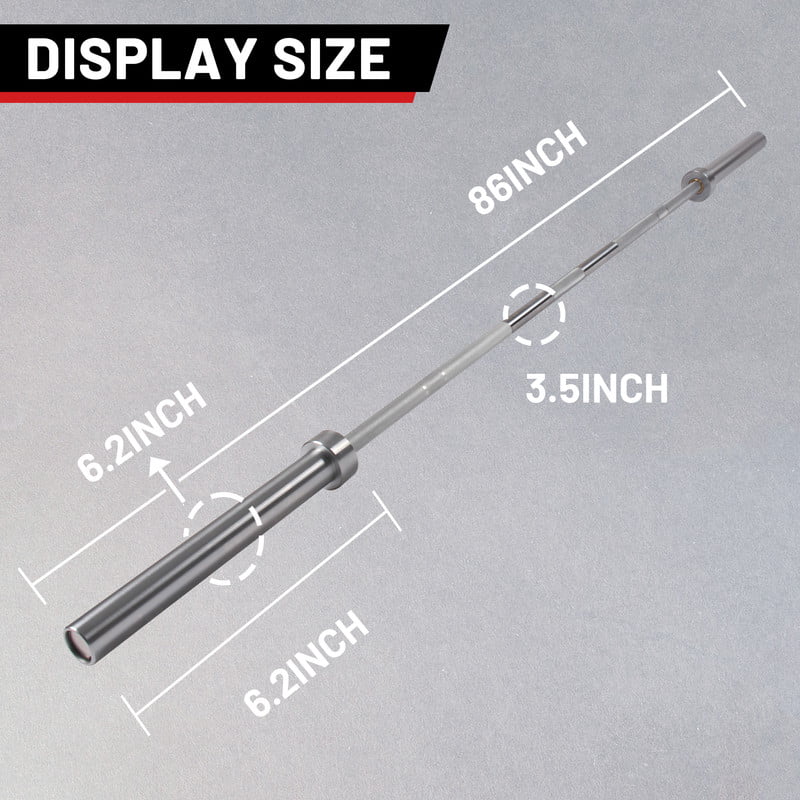 Olympic Bar Solid Chrome Barbell Weights Lifting Power Lifting Silvery Hard Chrome Barbells,700