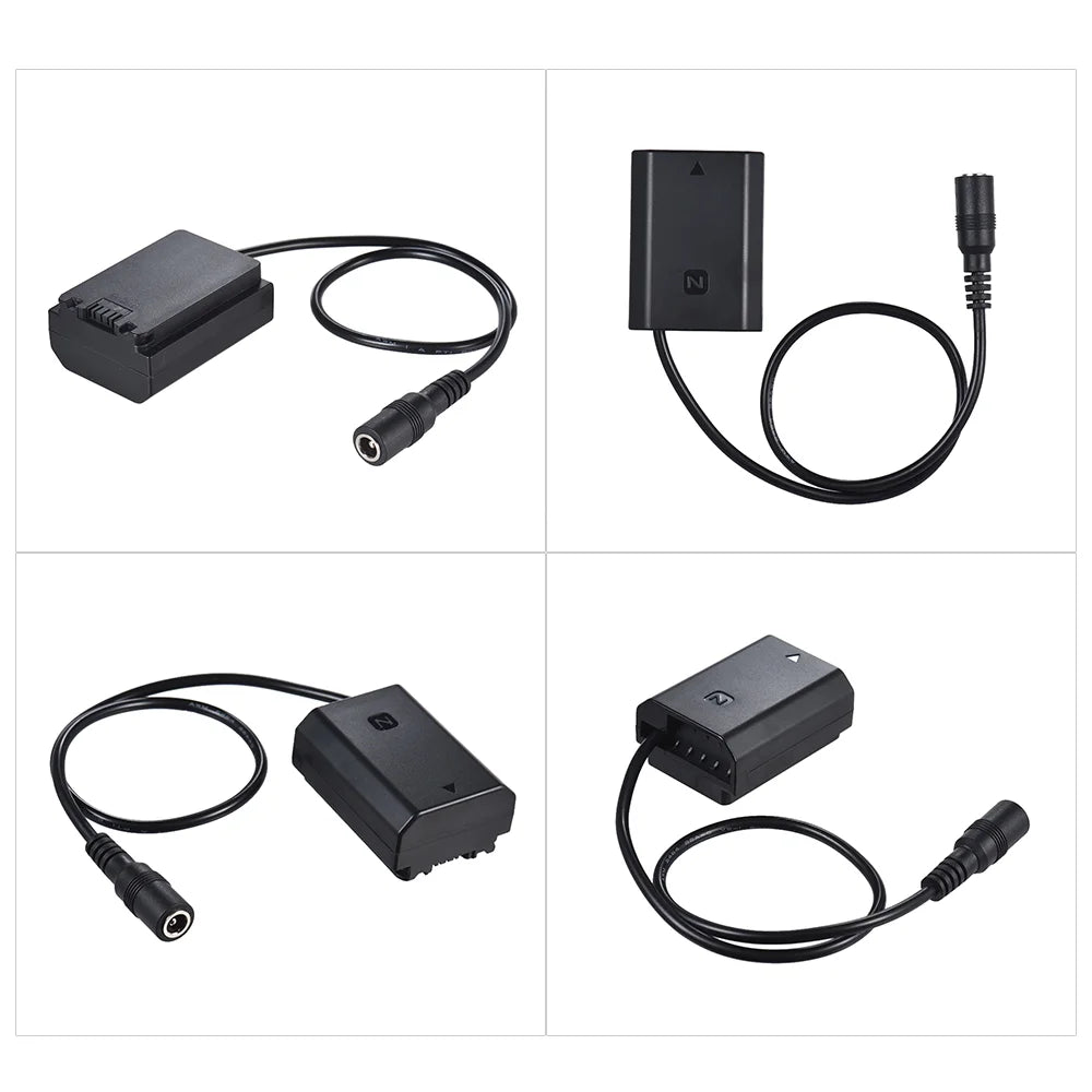 Andoer -  Coupler Dual  Adapter Dummy Battery for Sony