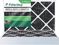 Filterbuy 14x24x1  8 Odor Eliminator Pleated   Furnace Air Filters with Activated Carbon (6-Pack)