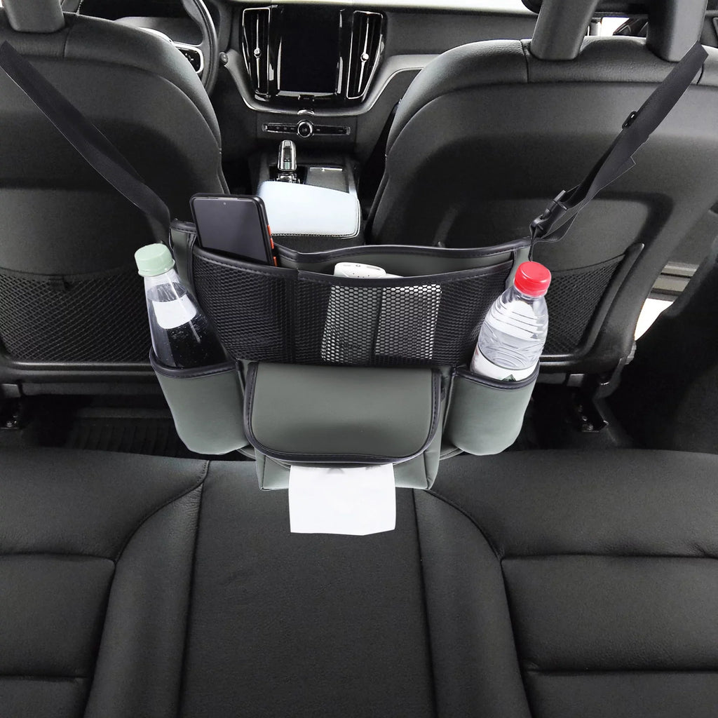 Unique Bargains Car Large Capacity Seat Organizer Backseat Multi Pockets Purse Storage for Car 36x26x18cm Gray