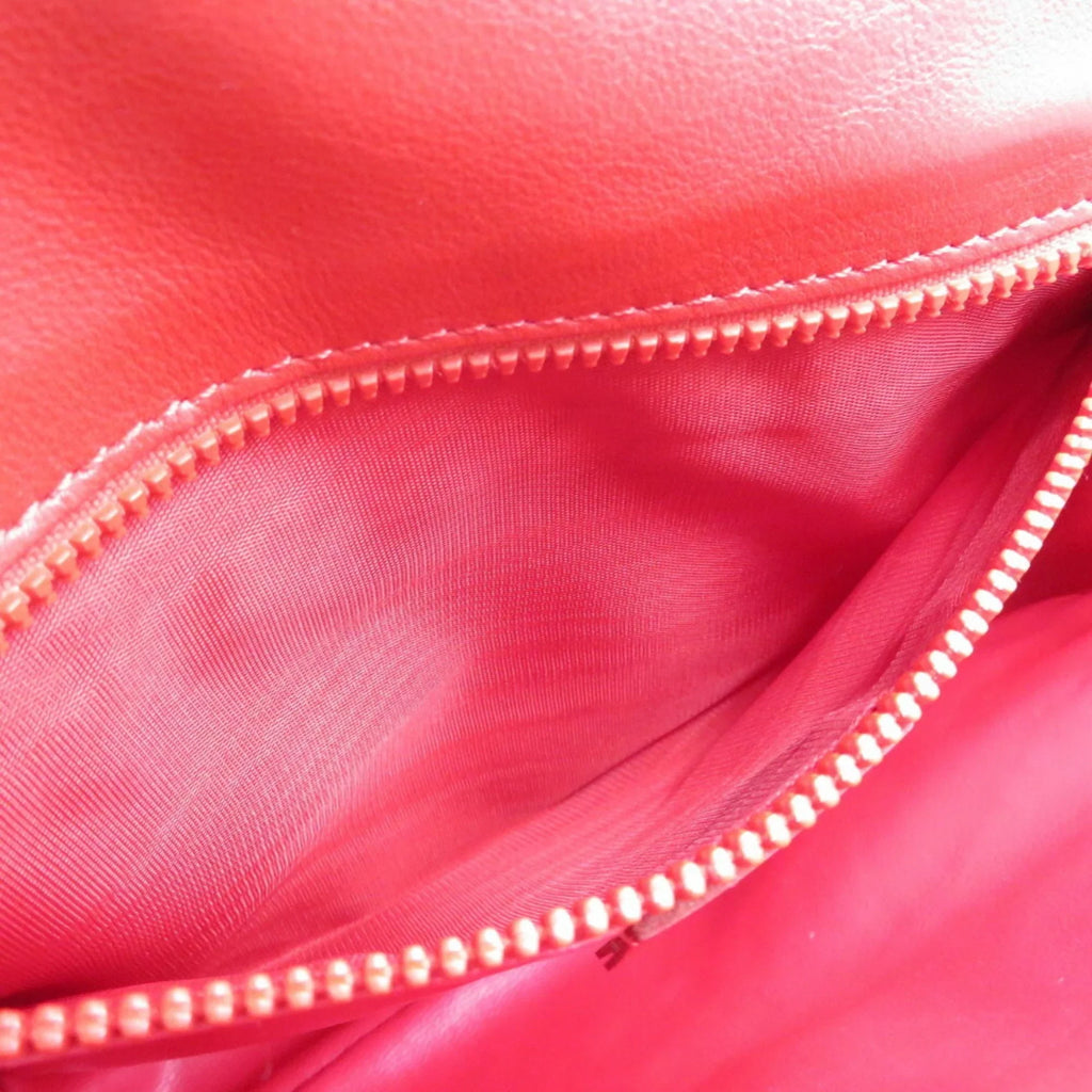 Pre-Owned Celine leather red chain shoulder bag (Good)