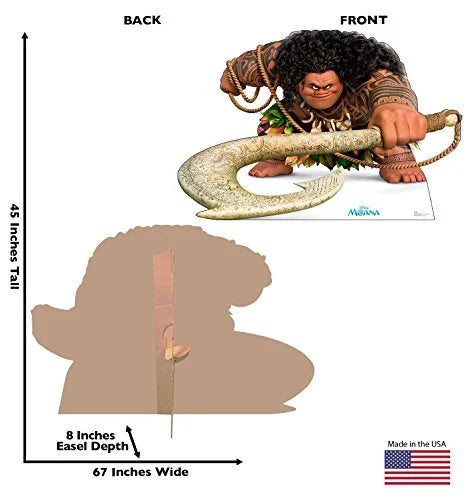 Maui (Disney's Moana) Cardboard Stand-Up, 4.5ft