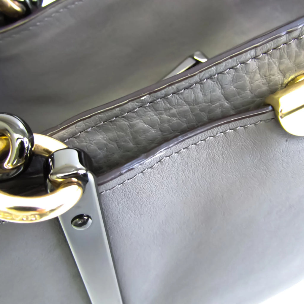 Pre-Owned Coach Womens Leather Handbag Shoulder Bag Gray (Good)