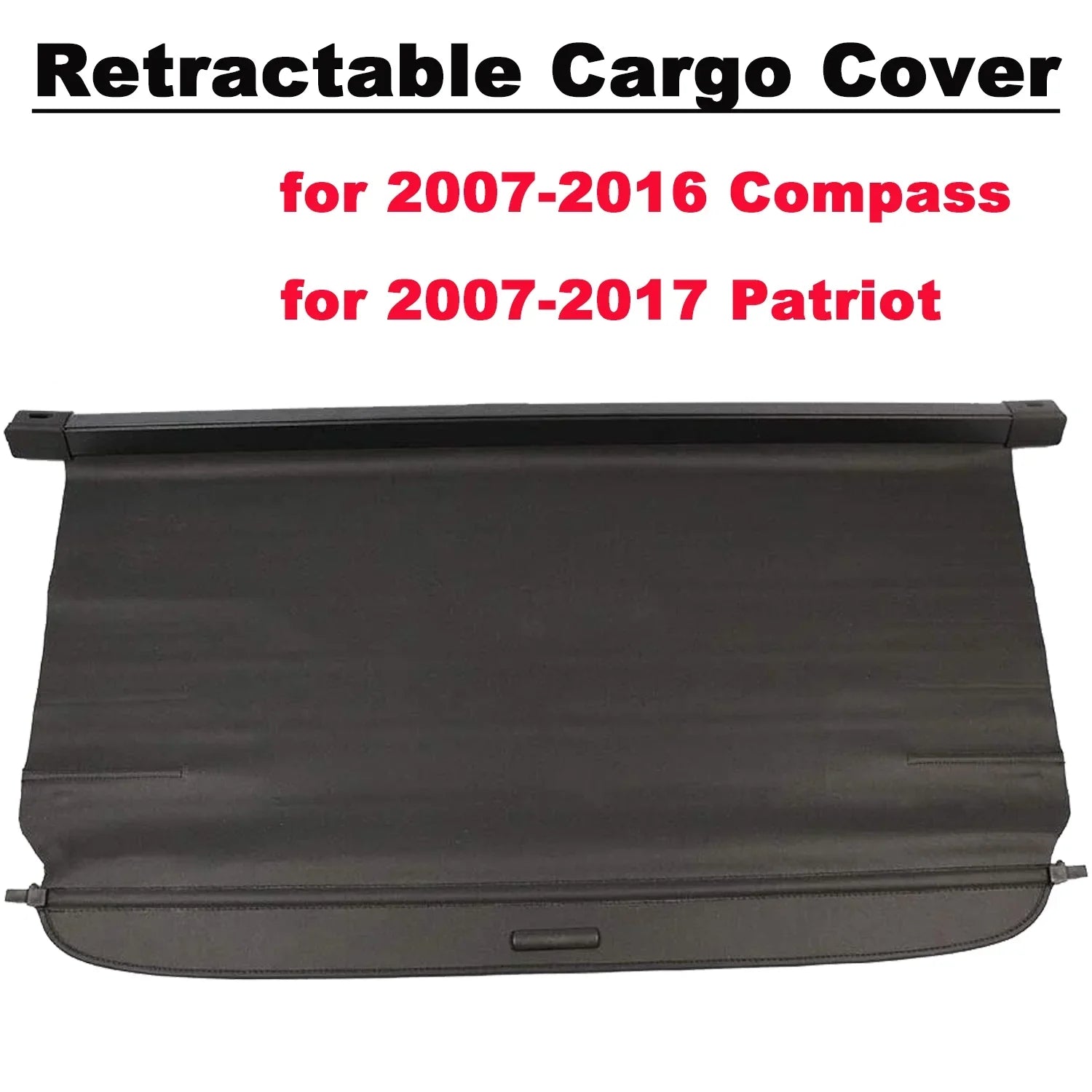 Fit Jeep Compass Patriot 2007-2016 Retractable Cargo Cover for 2007 2008 2009 2010 2011 2012 2013 2014 2015 2016 Jeep Patriot Compass  Accessory Black Rear Trunk Security Shade Cover
