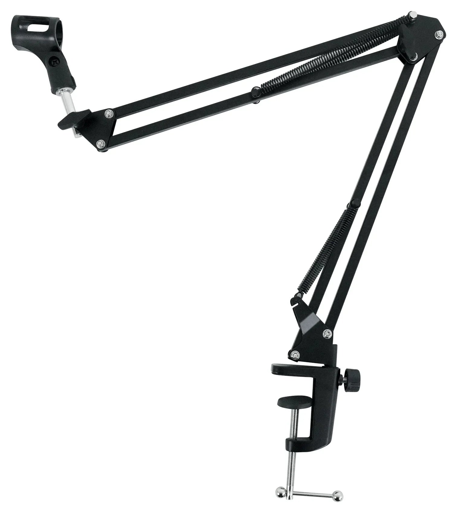 Rockville  Microphone Boom Arm Studio Podcast Mic Stand+Clamp+Pop Filter