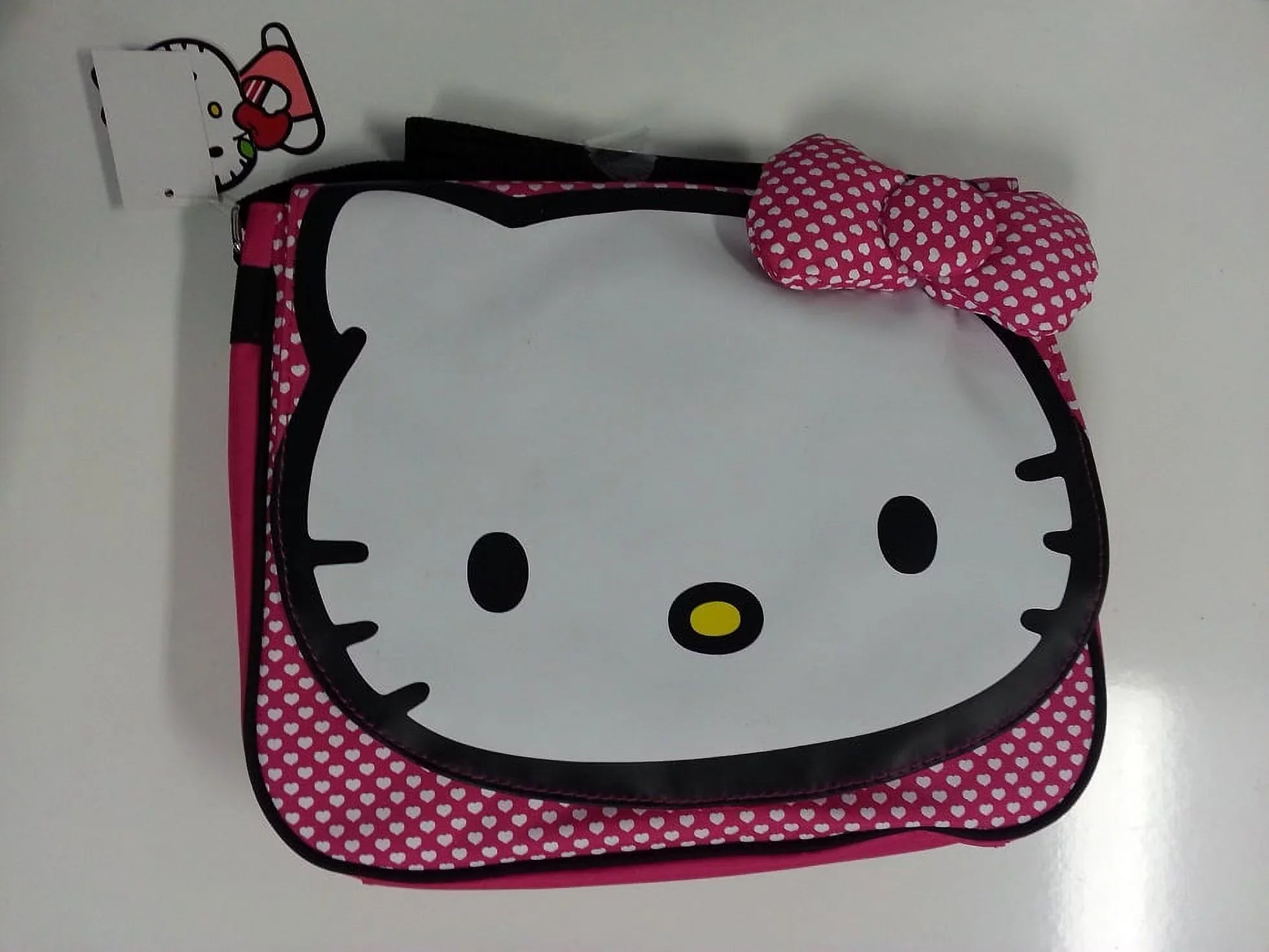 Hand Bag - Hello Kitty - Pink w/Hearts and 3D bow New 679375
