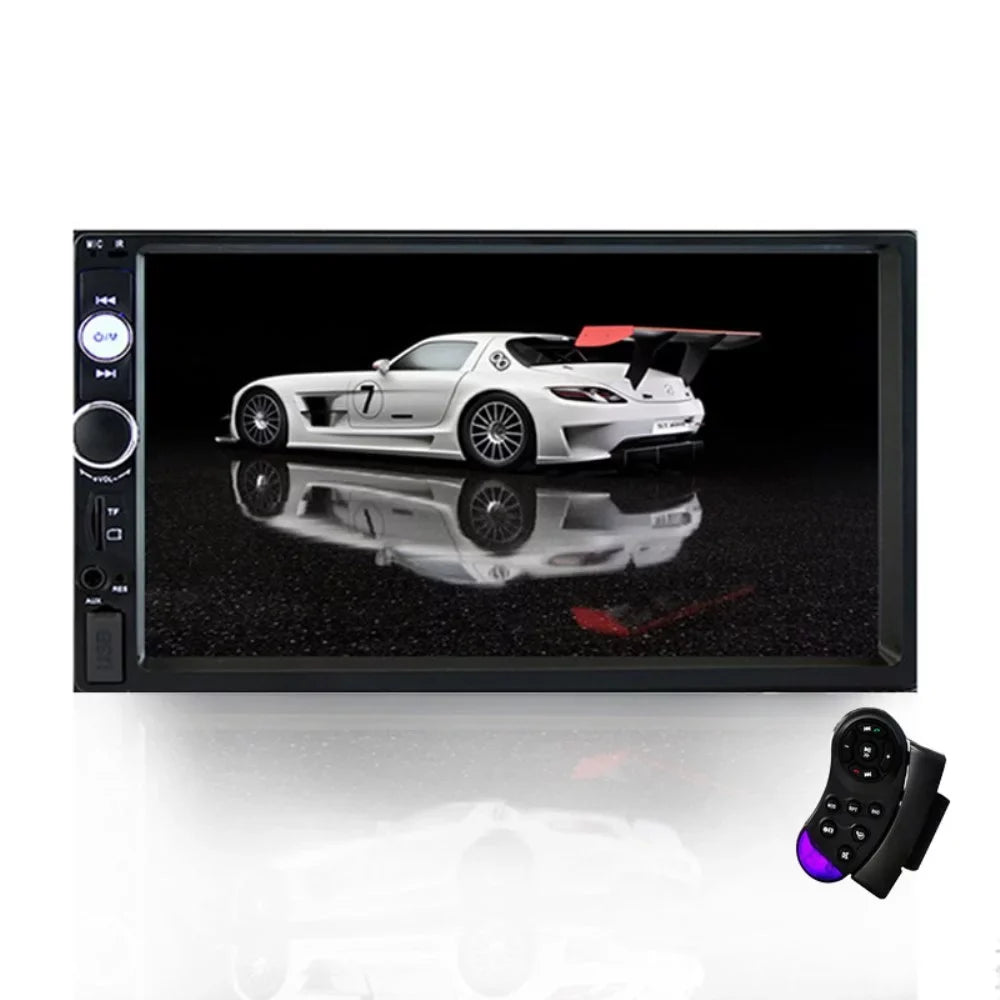 Tukinala Car Stereo Compatible with Apple Carplay and Android Auto, 7 Inch Double Din Car Stereo with Bluetooth, Touch Screen Car Radios  Player with / Input, Backup Camera, Mirror Link
